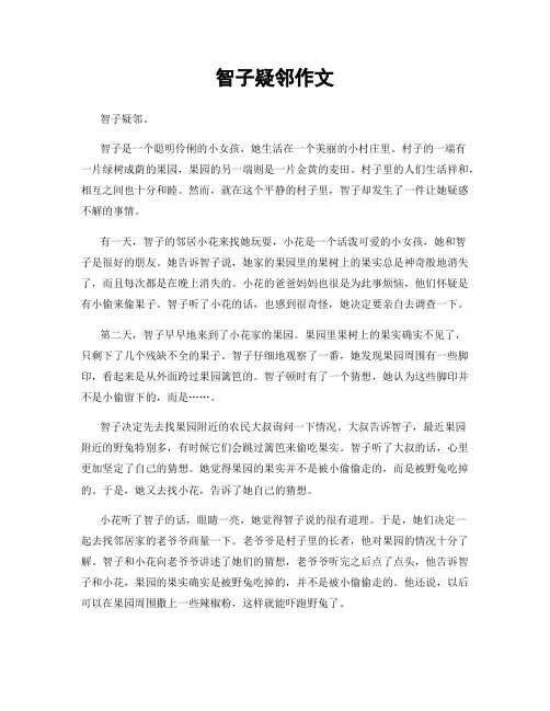 智子疑邻作文