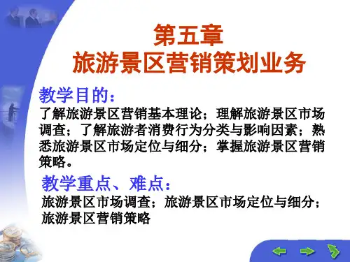 旅游景区营销策划培训课程(PPT 47页)