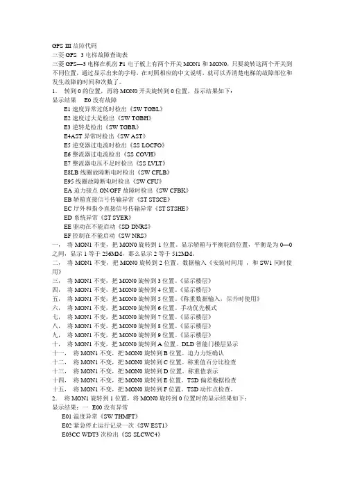 电梯GPS.doc三菱的啊