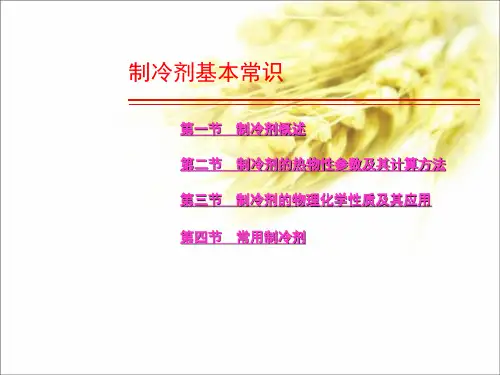 制冷剂基本常识 PPT课件