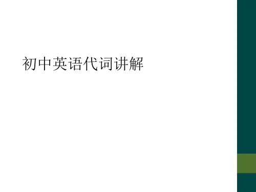 初中英语代词讲解