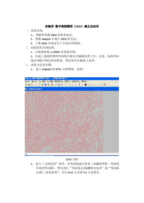 数字高程模型(DEM)建立及应用