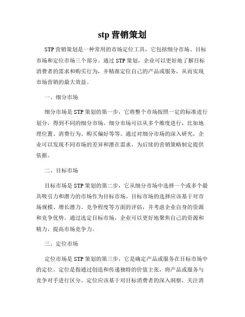 stp营销策划