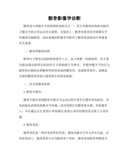 髌骨影像学诊断