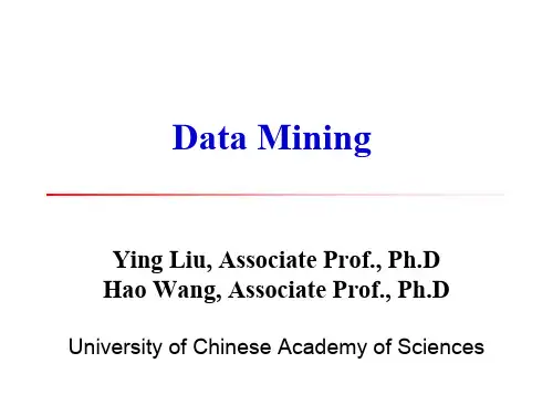中科院数据挖掘课件1