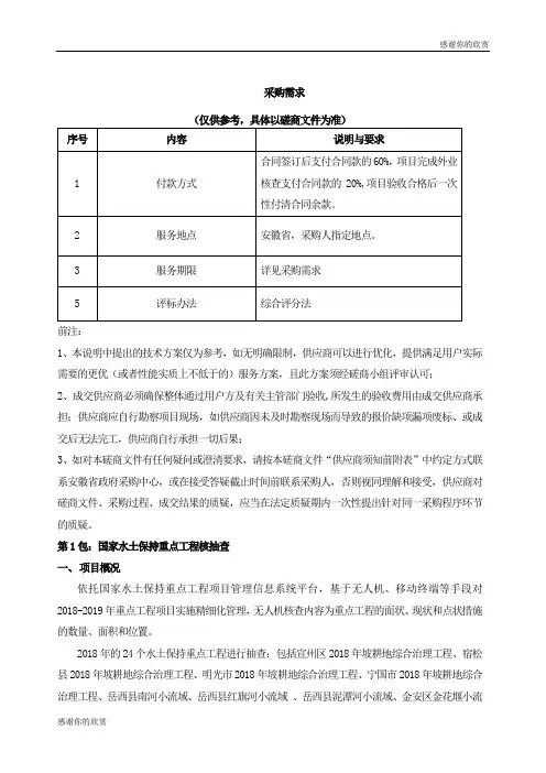 国家水土保持重点工程核抽查.doc