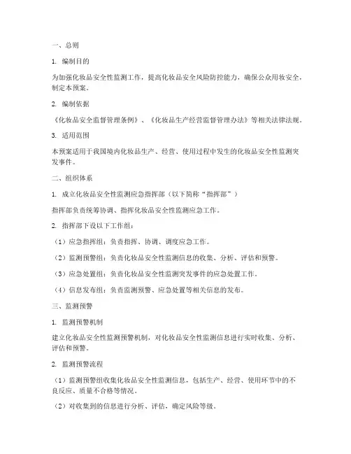 化妆品安全性监测应急预案