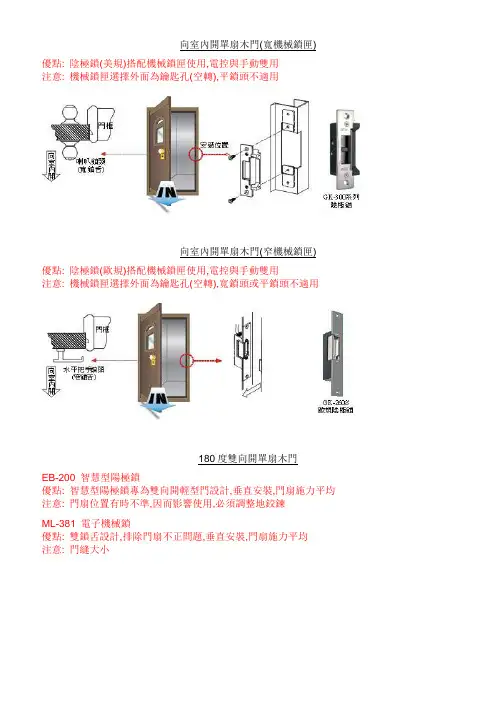 电子门禁锁具安装方式及方法