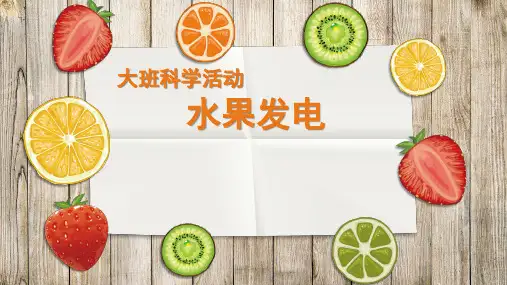 大班科学《水果城的偶像发电》PPT课件