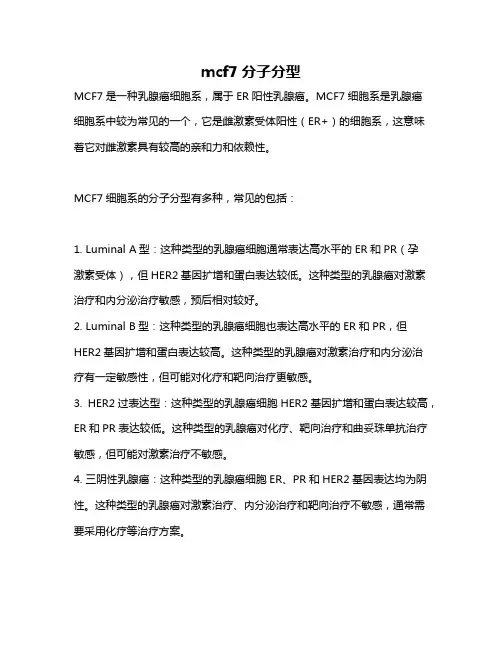 mcf7分子分型