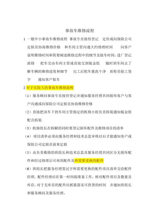 事故车维修流程