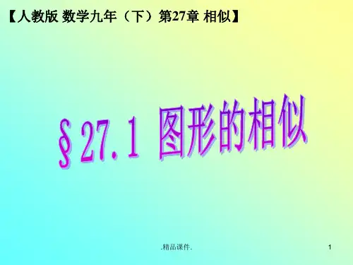 论述人教版九年级数学下册课件《图形的相似》PPT2.ppt