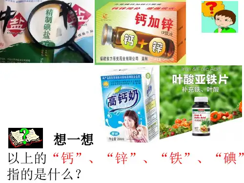 人教版化学九年级上册 3.3 元素 第一课时课件