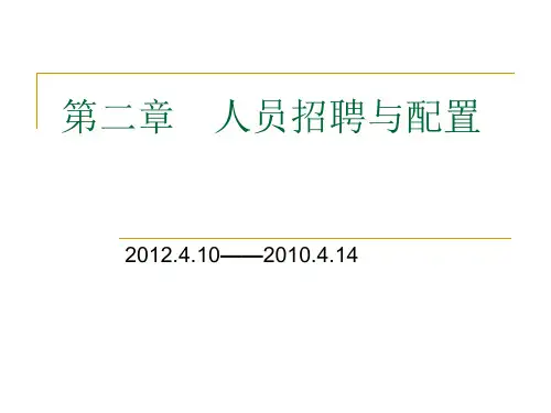 人员招聘与配置ppt课件