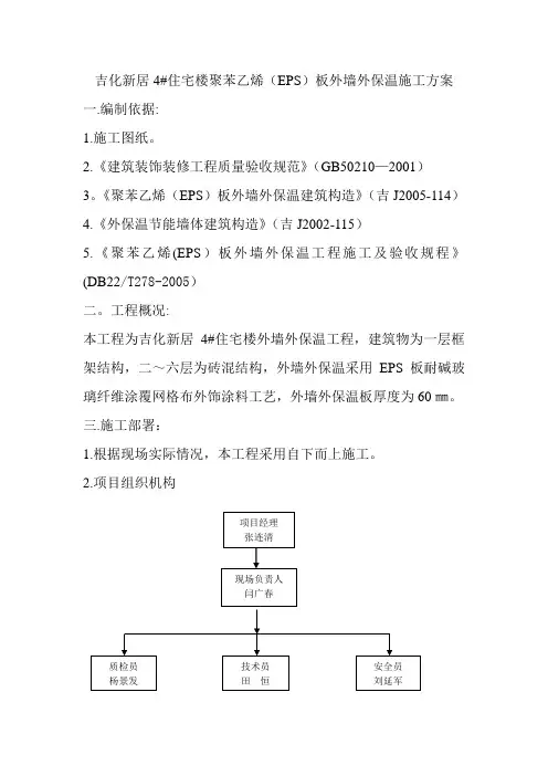 EPS板外墙外保温工程施工方案