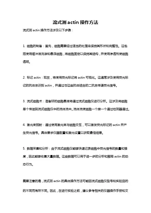 流式测actin操作方法