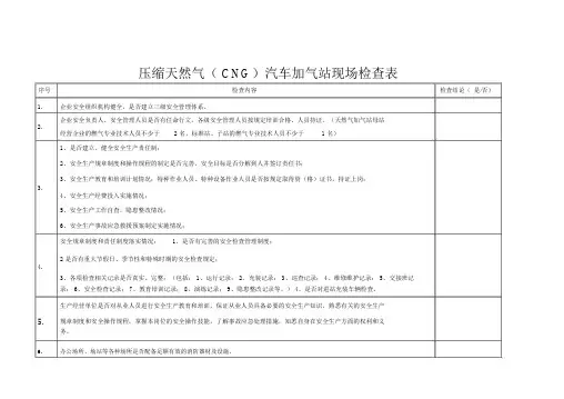 CNG加气站现场检查修
