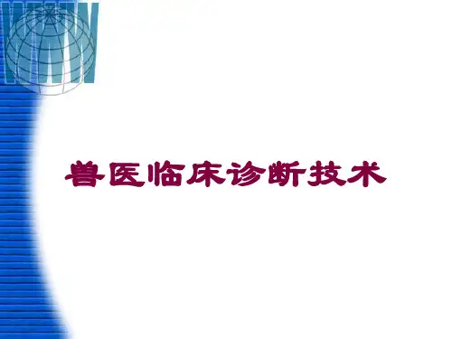兽医临床诊断技术培训课件