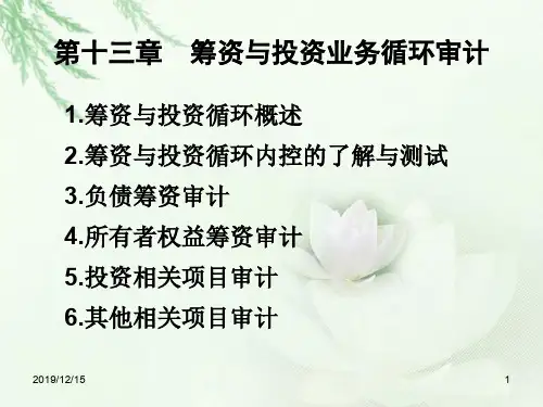 第十三章筹资与投资业务循环审计-精品