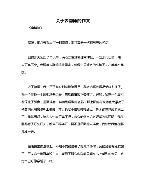 关于去南博的作文
