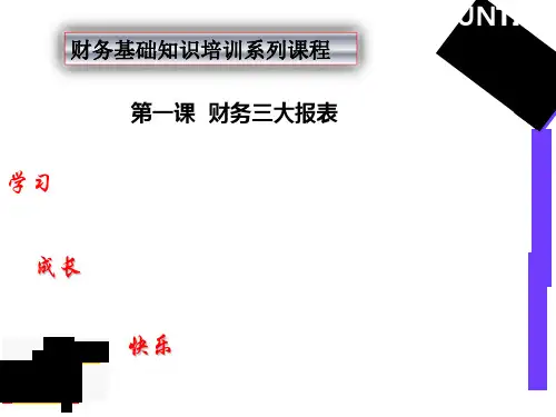 财务报表阅读与财务基础知识培训PPT48页精编版.ppt