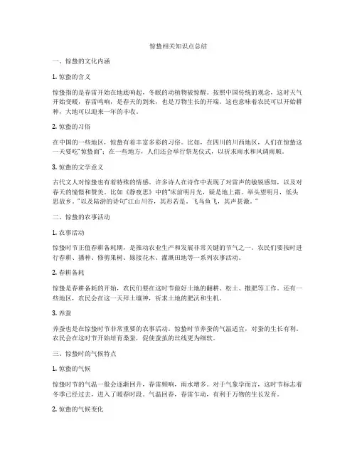 惊蛰相关知识点总结