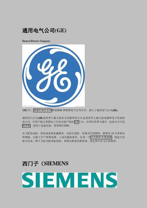 国际知名电气公司简介