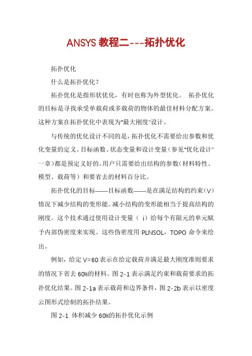 ANSYS教程二---拓扑优化