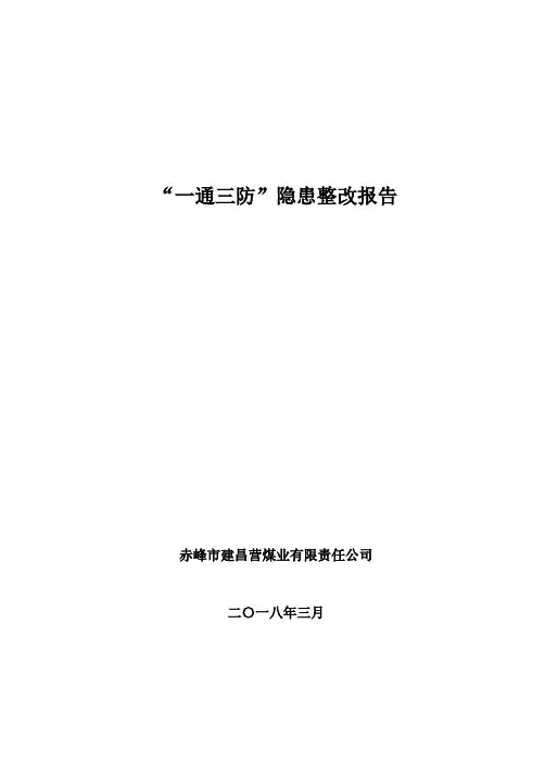 煤矿自查自改报告