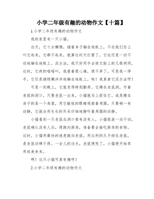 小学二年级有趣的动物作文【十篇】