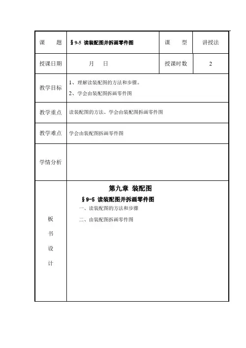 9.5拆画零件图