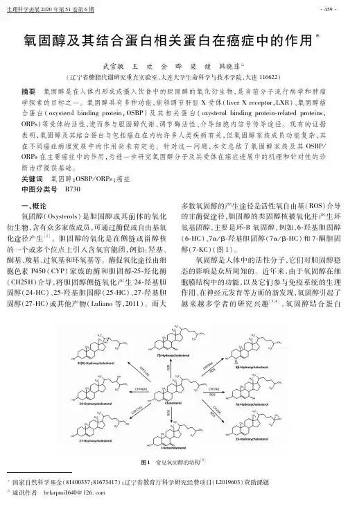 氧固醇及其结合蛋白相关蛋白在癌症中的作用