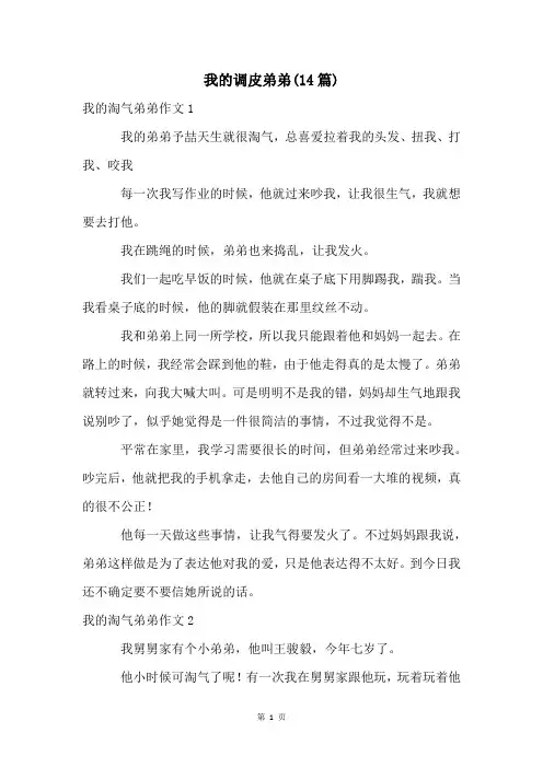 我的调皮弟弟(14篇)