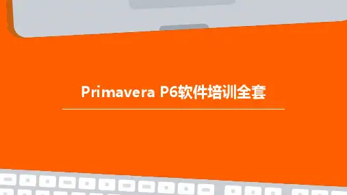 PrimaveraP6软件培训全套PPT