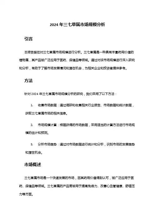 2024年三七草属市场规模分析
