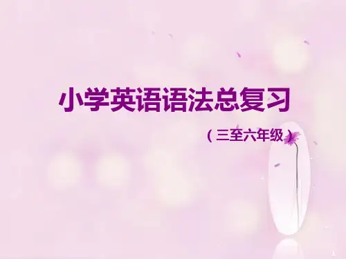 小学英语语法全套ppt课件