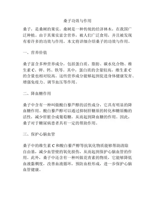 桑子功效与作用