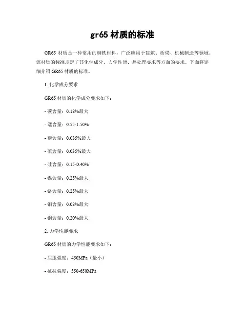 gr65材质的标准