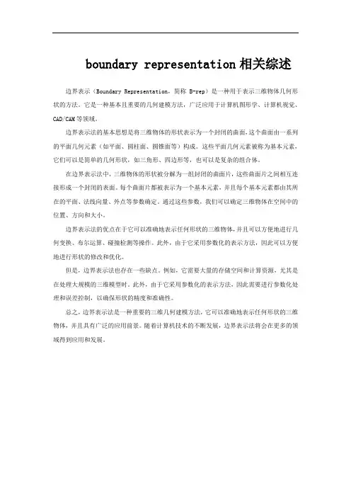 boundary representation相关综述