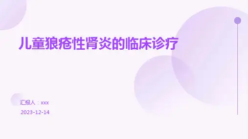 儿童狼疮性肾炎的临床诊疗PPT课件