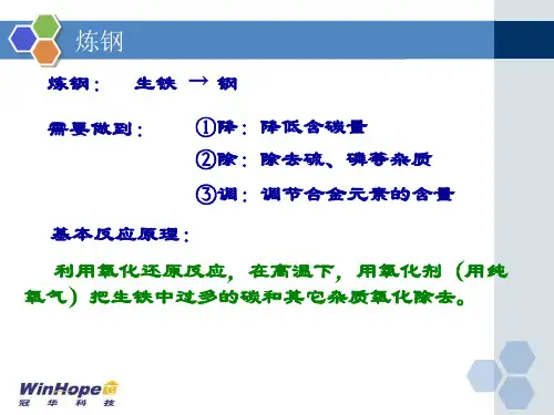 炼钢产线流程介绍