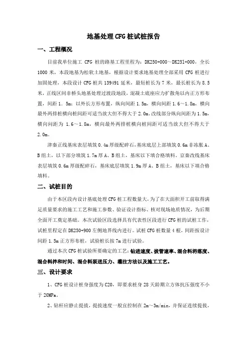 CFG桩试桩方案