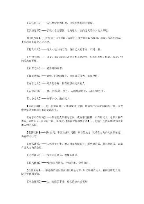 形容理想的成语