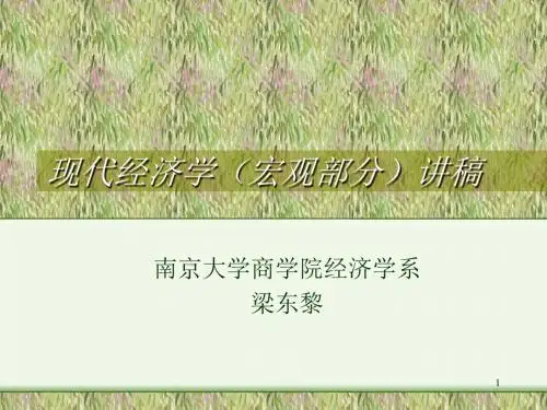 全球视角的宏观经济学梁东黎