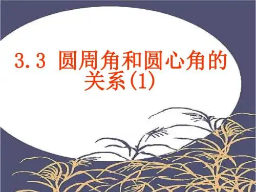 九年级数学圆周角和圆心角的关系