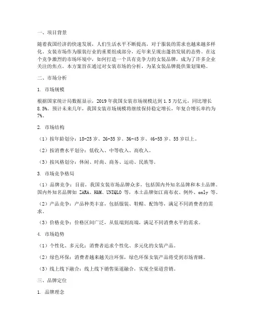 女装品牌策划分析方案