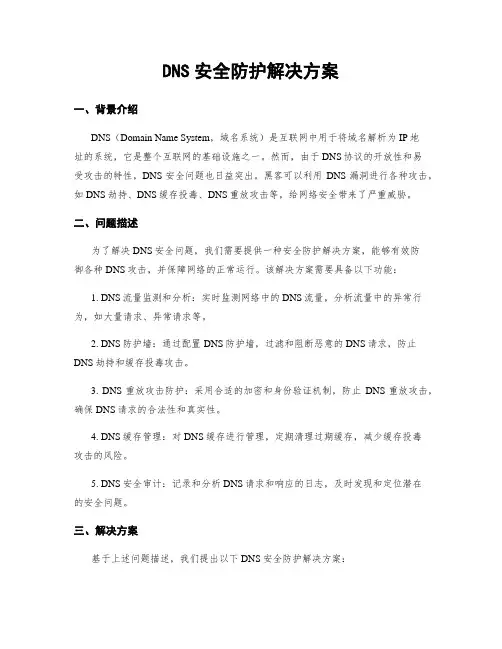 DNS安全防护解决方案