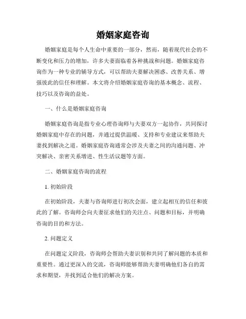 婚姻家庭咨询