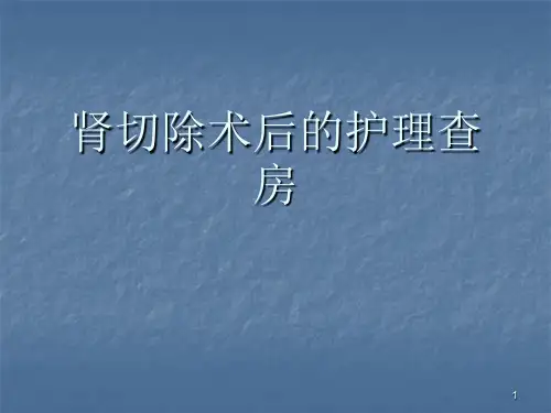 肾切除护理查房ppt课件