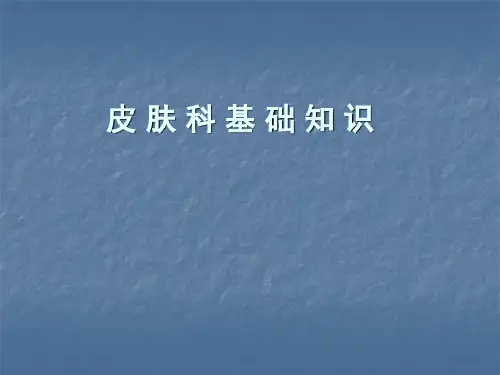 皮肤科基础PPT课件